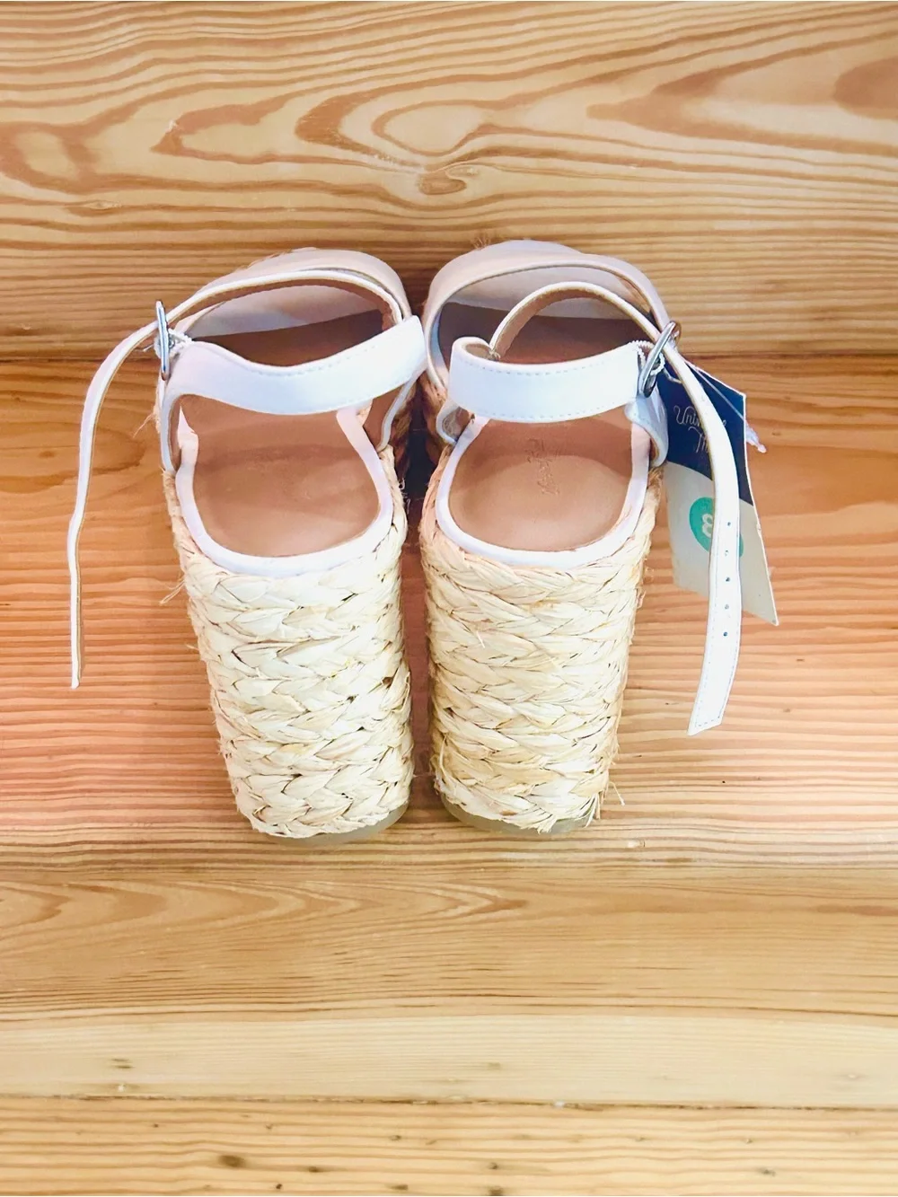 Universal Thread White Espadrille Platform Slingback Sandals